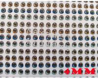 Ojos adhesivos 3d de 4mm para apliques y muñecas en foami tela p