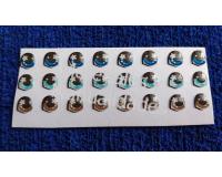 Ojos adhesivos destellantes 5mm para muñecas en tela papel fomy