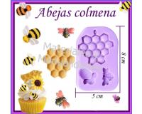 Molde en silicona abejas panal o colmena