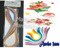Papel de 3mm Para filigrana o quilling Tiras herramientas para m