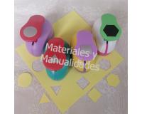Set 4 Cutter Perforadora de rectángulo hexágono tríangulo 1pul