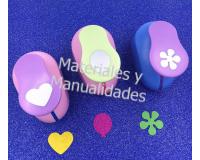 Set 3 Herramientas de perforación de globo corazón y flor 1 pulg