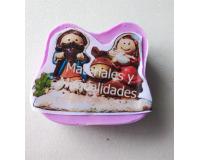 Molde silicona Pesebre 5cm sagrada familia nacimiento para ceram