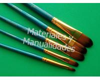 Set pinceles artísticos surtidos lengua de gato 6 unidades Para