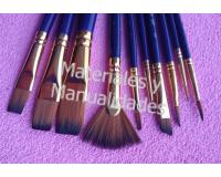 Set pinceles surtidos plano redondo abanico angular delineador P