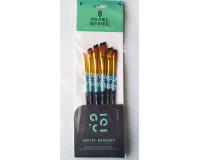 Set 6 pinceles artísticos surtidos angular punta quemada