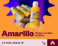 Pintura Acrílica Amarillo de 60ml para Manualidades y artes plás