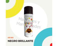 Pintura en Aerosol Negro Laca Fijador Barniz para artes y manual