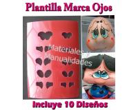 Plantilla marca ojos grandes para muñecos manualidades pasta fo