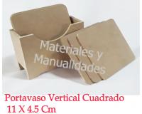 Portavasos vertical Cuadrado posavasos mdf