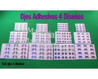 Set 150 Ojos adhesivos para muñecos sticker ojos para fofuchas