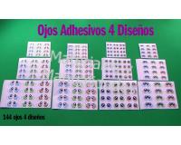 Set 200 Ojos adhesivos para muñecos sticker ojos para fofuchas