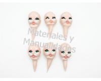 Set Caras de papa Noel mini x 10 muñecos navidad