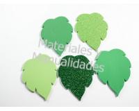 Adornos apliques de Hojas en foamy para decorar floristería x10p