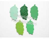 Adornos aplique de Hojas en foamy 8.5cm para floristería x10p