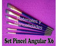 Juego de pinceles artísticos angular linner punta Quemada