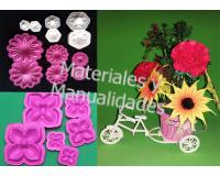 Set 10 Moldes para Flores Foamy rosa Girasol y lirios Azucenas
