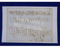 Stencil plantilla Feliz Navidad Para estarcido en manualidades F