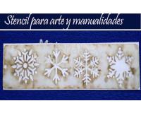 Stencil estrellas copos de nieve plantilla para estarcido y arte