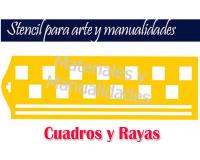 Stencil de Cuadros rayas Plantilla Para Artes Y Manualidades