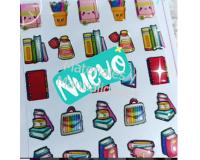 Accesorios Escolar colegial Apliques sticker 10pzp