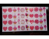 Sticker adhesivo muffin donna globos Aplique Pines 10pz