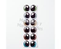 Ojos adhesivos 2cm para navidad y muñecos en fomy textiles y pas