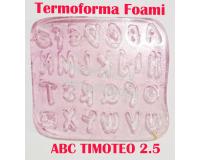 Abecedario letras timoteo de 2.5cm molde termoforma foami goma e