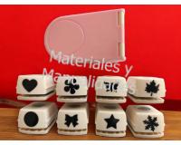 Estuche caja x8 troqueles para eva foamy de 1.5cm apliques didác