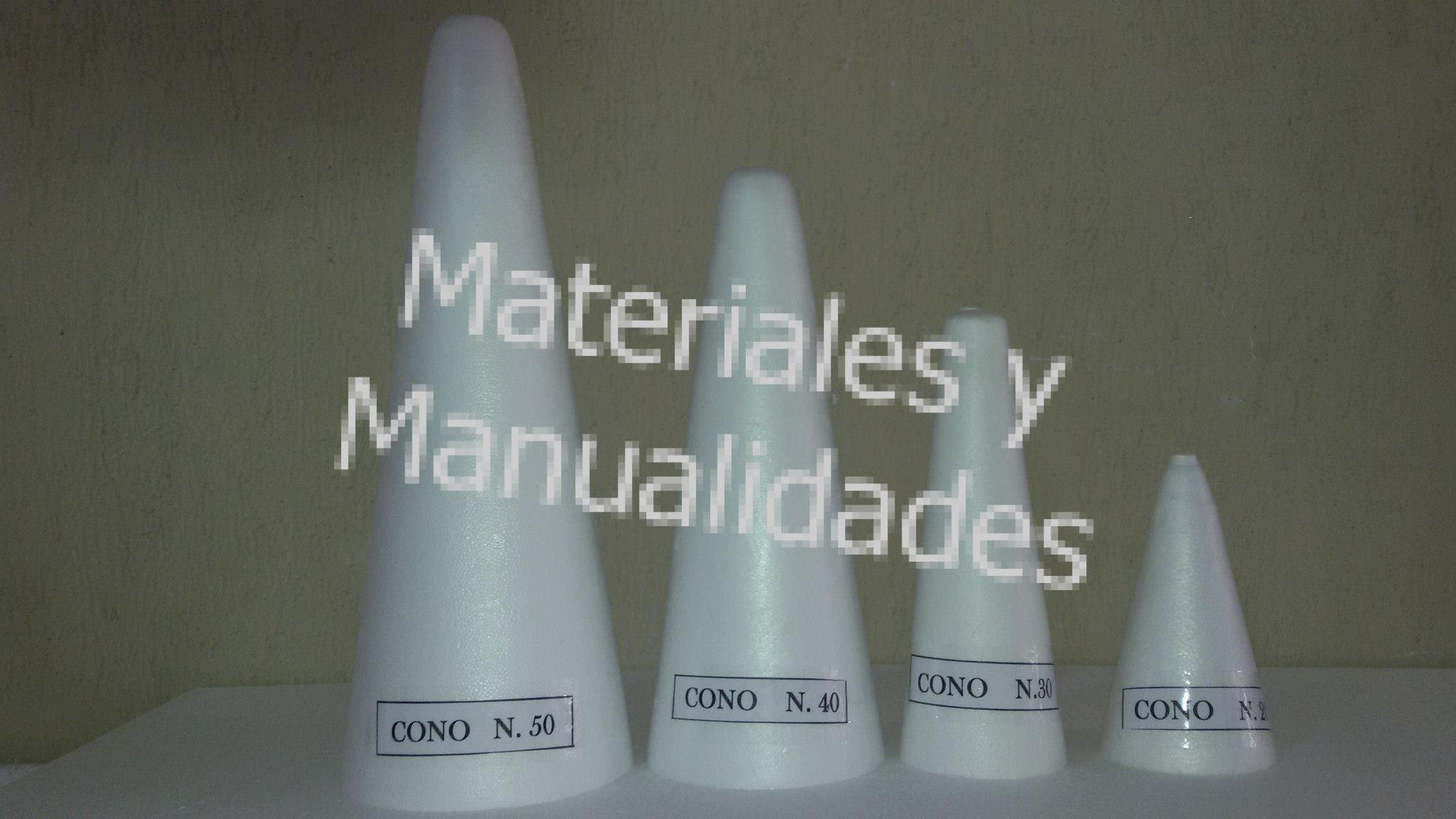 Conos icopor para manualidade con muñecas y decoración navidad