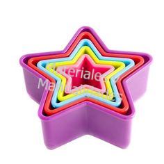 Set Cortadores de estrella para fondant y galletas por 5 unidades