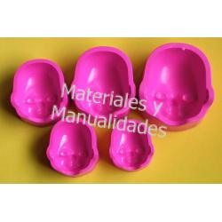 Molde Plástico Caras Niños para muñecos en fimo fondant y pastil 1