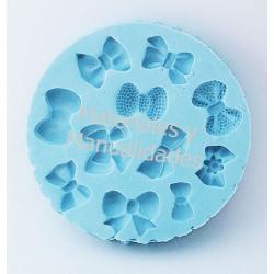 Molde Silicona moños lazos cintas para tortas fondant cupcake ch 1