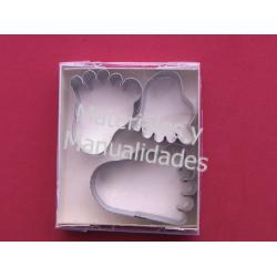 Molde en acero molde pies mini para fondant galletas y porcela 2