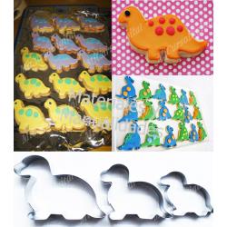 Cortador De Galletas Dinosaurio Utensilio Decoración Tortas 3pz 1