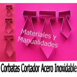 Molde Cortador en acero corbatas x 3 para galletas y modelar pas 1