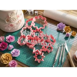 Cortador de flores margaritas y hojas para pasta flexible 12pz 2
