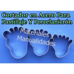 Molde en acero molde pies mini para fondant galletas y porcela 1