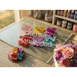 Set mariposas escarchadas decorativas para flores pines tarjetas 2