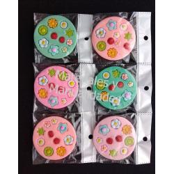 Molde en silicona margaritas rosas y flores para aretes y apliqu 1