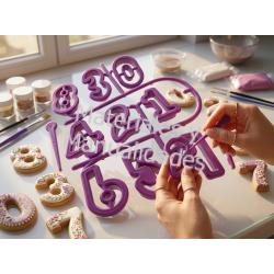 Molde Cortador De Números borde redondo para fondant y porcelana 2