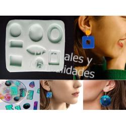 MOLDES SILCIONA PARA RESINA EPOXICA PARA JOPYERIA ARTESANAL GEMAS PIEDRAS  ARETES PENDIENTES DIJES, MATERIALES PARA MANUALIDADES EN MASA FLEXIBLE  FOAMY GOMA EVA PASTILLAJE Y DECORACIÓN DE TORTAS