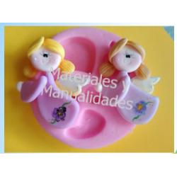 Molde en Silicona ángel muñeca o princesa Niña Para fondant past 1