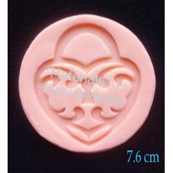 Arabescos canasta o Corazon n25 En relieve 3d molde en silicona 1