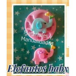 Molde en silicona elefante para decorar fondant pa 1