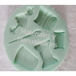 Molde silicona costura confección #1 de prendas boton croch 1