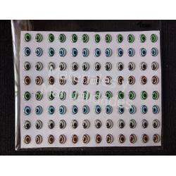 Ojos adhesivos 1cm para muñecas grandes en fomy goma ev 8pza 1