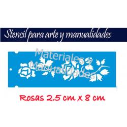 Stencil Arabescos Rosas 1 plantilla para Artes y Manualida 2