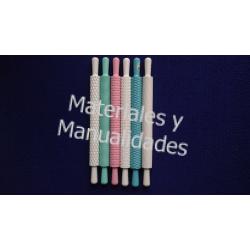 Rodillos macizos delgados para fondant pasta fría Texturizador 1