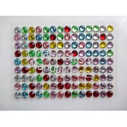 Adornos Brillantes acrílicos Multicolor 6mm Adhesivos Decorativo 1